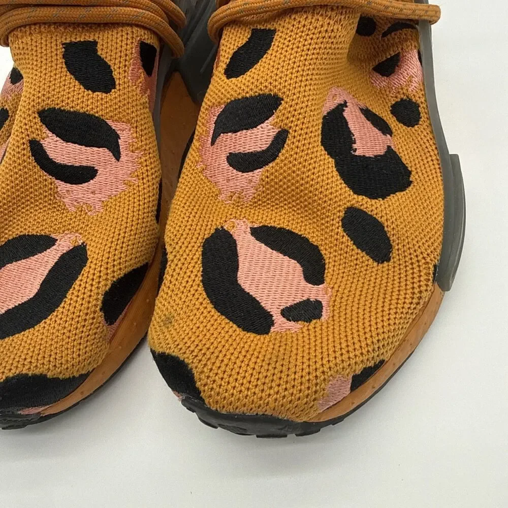 Adidas Human Race Pharrell Williams Animal Print Sneakers Men's 5.5 Orange